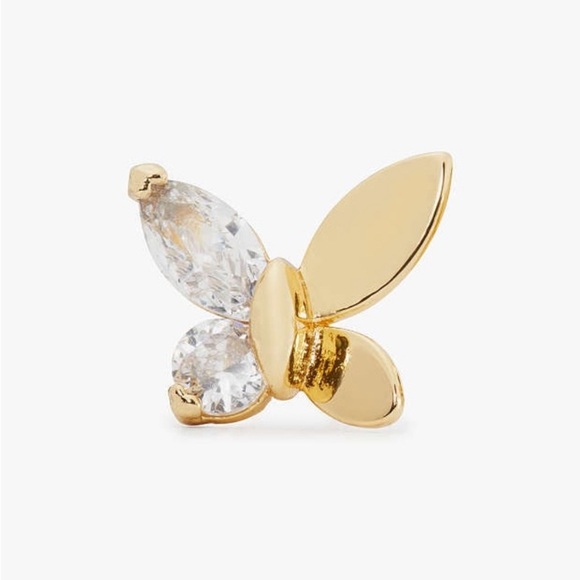 NEW Kate Spade ♠️ New York Social Butterfly Studs in Gold - Picture 3 of 5